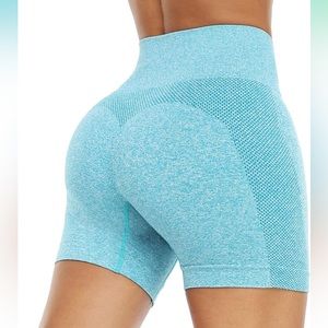 Women’s Workout Shorts, High Waist Seamless Gym Spandex Shorts Size XL